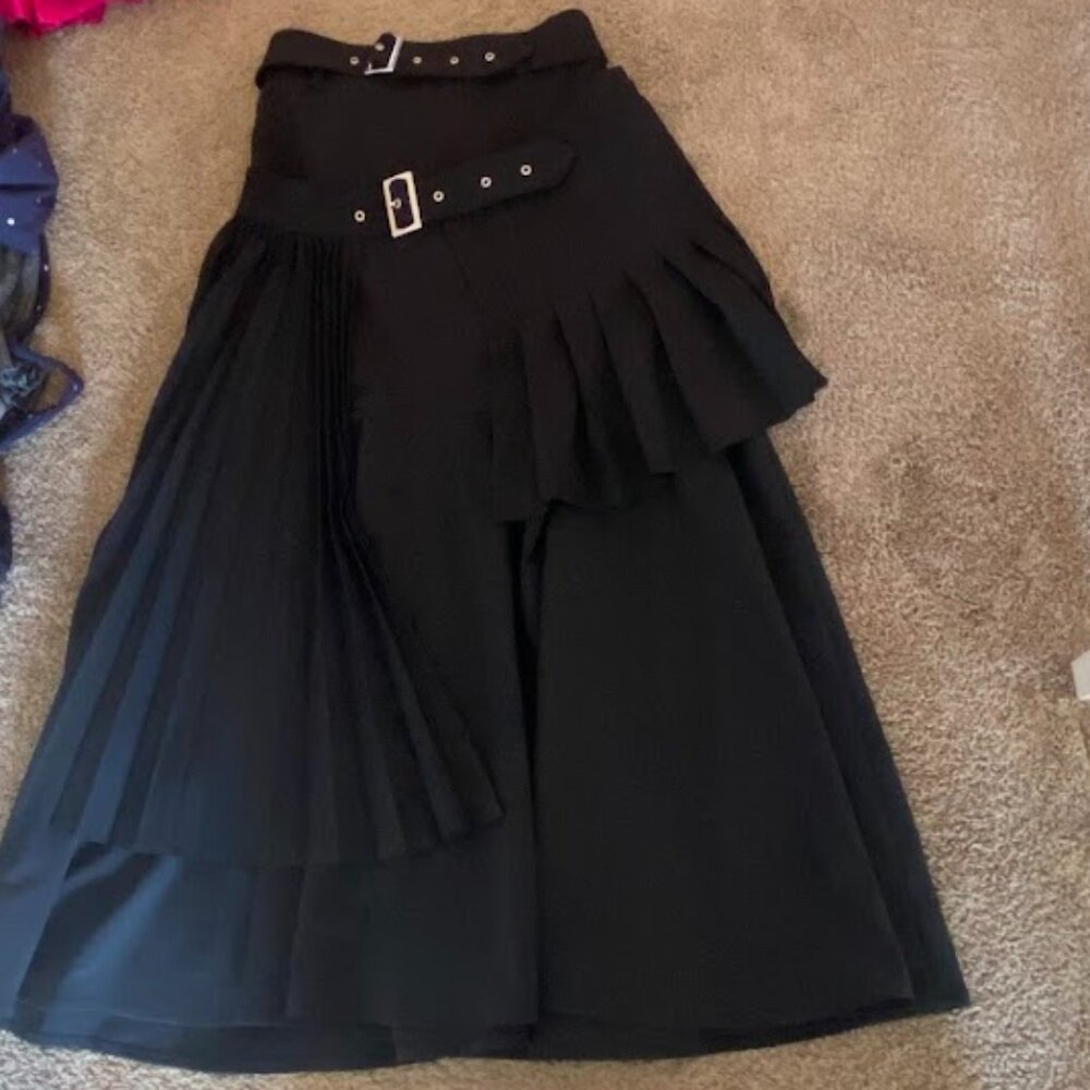 cottonade paris Black maxi belted skirt size 1